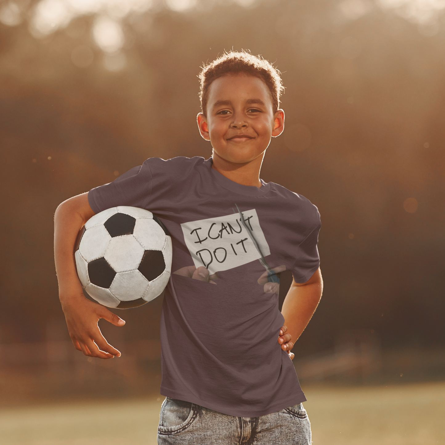 Kids Tee 'I Can' Jersey - Motivational Sports Shirt