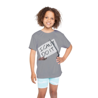 Kids Tee 'I Can' Jersey - Motivational Sports Shirt
